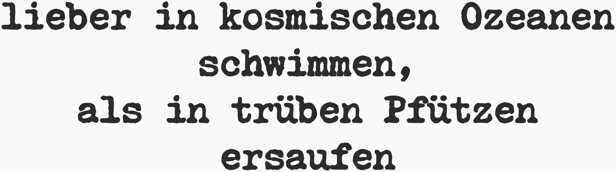 in kosmischen Ozeanen