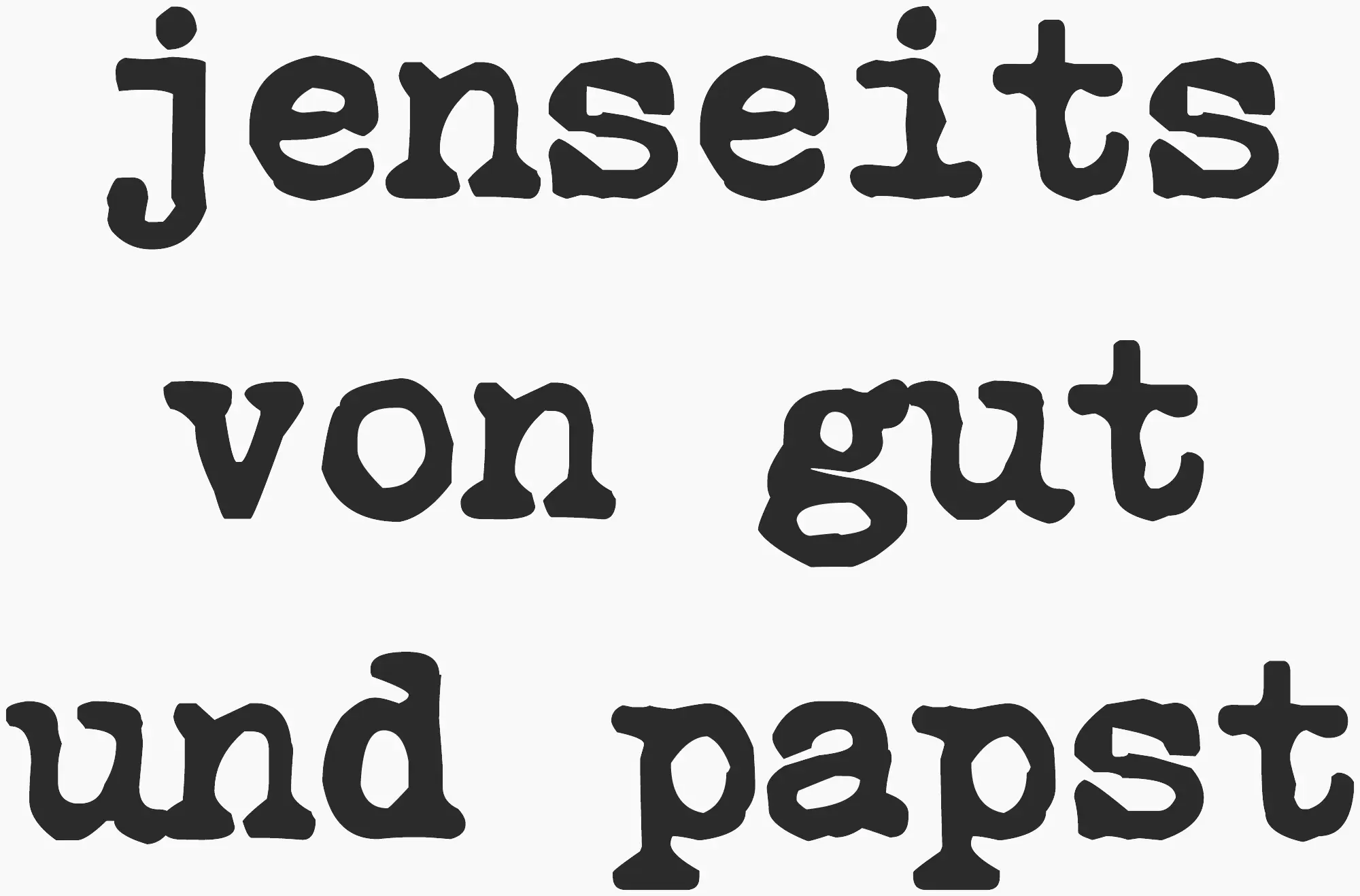 jenseits von gut und papst